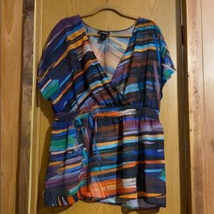 Multicolored blouse Lane Bryant; size 18/20